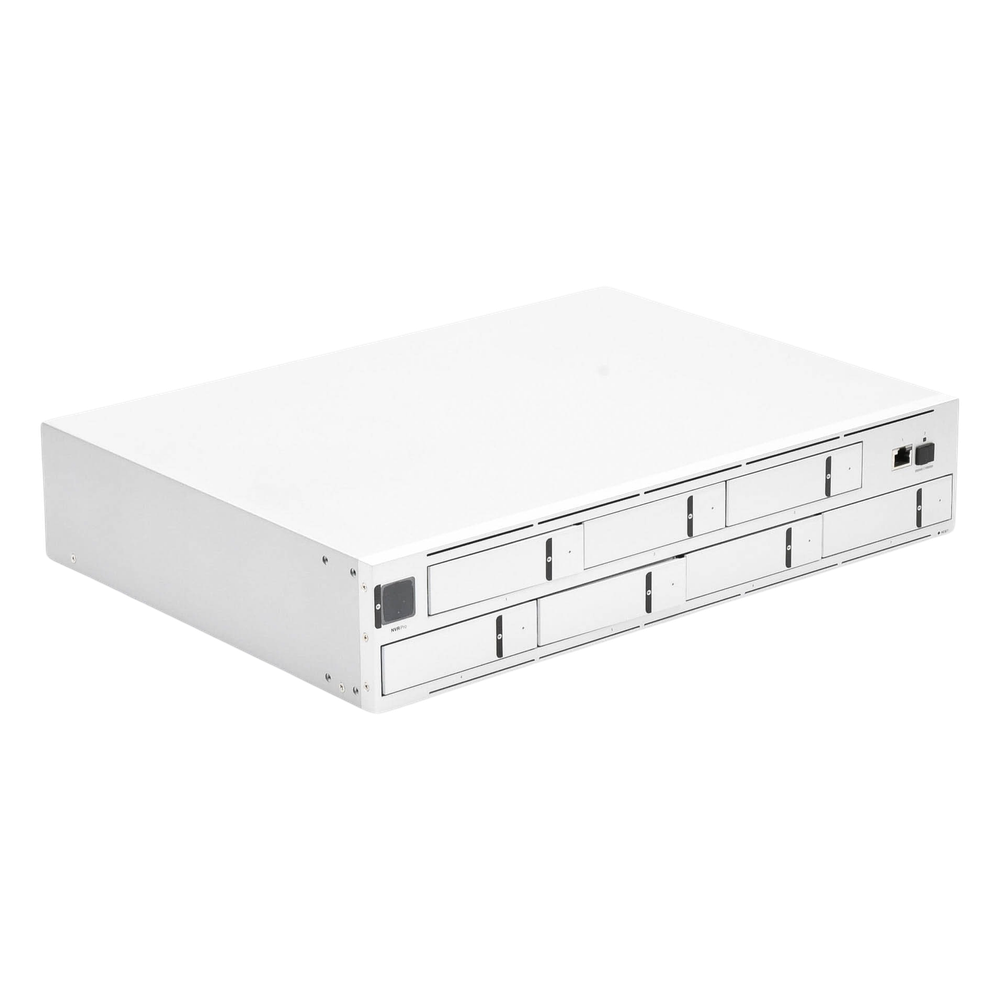 NVR PRO UniFi Protect, con bahía para 7 discos duros, almacena hasta 20 cámaras 4k o 60 cámaras 1080p, pantalla táctil