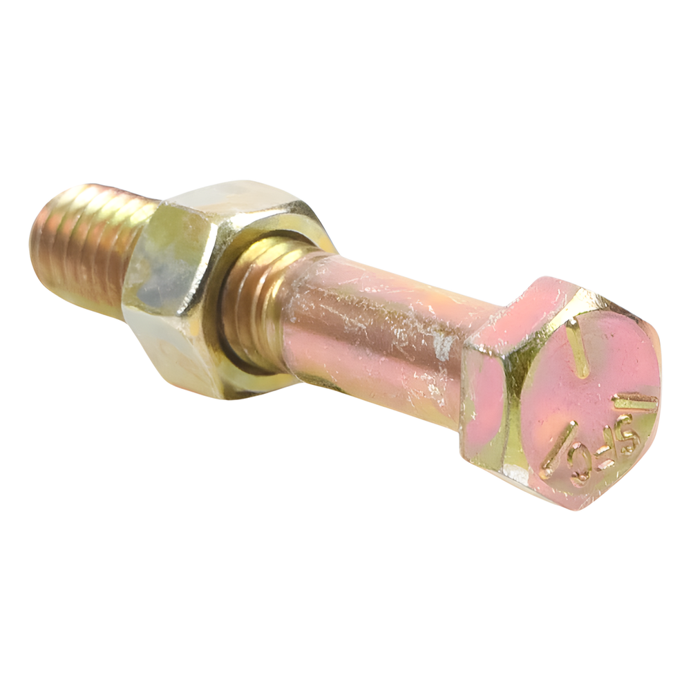 Paquete de 6 Tornillos Grado 5 con Tuercas Tropicalizadas de 3/8" x 2".