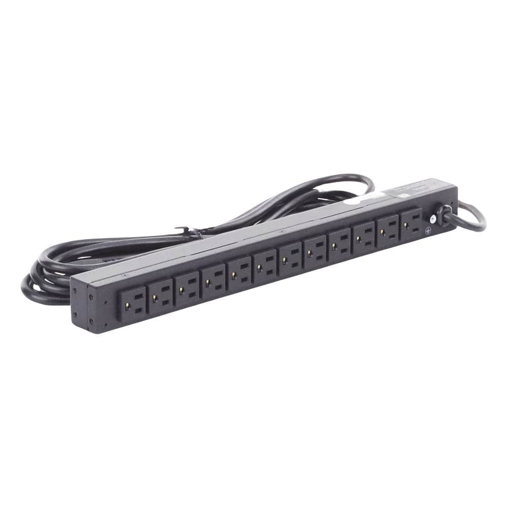 PDU Básico Para Distribución de Energía, Con 12 Tomas NEMA 5-15R Traseras, 1UR, 15 Amp, 120 Vca