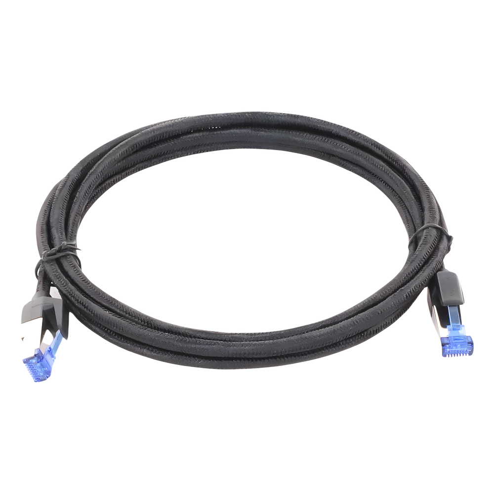 Cable Ethernet Cat8 CLASS F/FTP Redondo con Malla de Nylon 2 Metros (6.56 Pies)