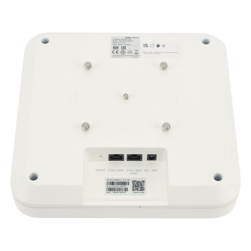 Punto de Acceso Mesh Wi-Fi 6 con doble puerto multi-gigabit 2.5G Interior en Techo hasta 5.9 Gbps, doble banda 802.11 AX6000 MU-MIMO 4x4