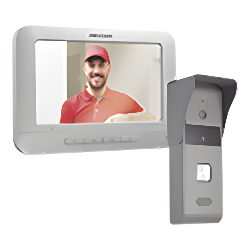Kit de Videoportero Analógico con Pantalla LCD a Color de 7" / Frente de Calle para Exterior IP65 / Salida de Relevador