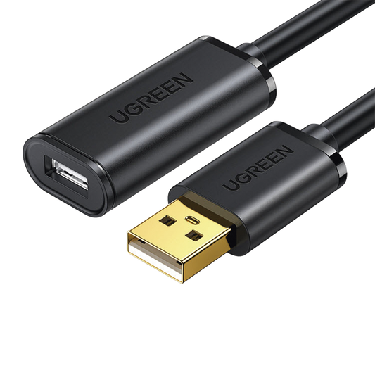 Cable de Extensión Activo USB 2.0 / 10 Metros / Macho-Hembra / Booster individual FE1.1S incorporado / Velocidad de hasta 480 Mbps / Ideal para impresoras, consolas , Webcam, etc.