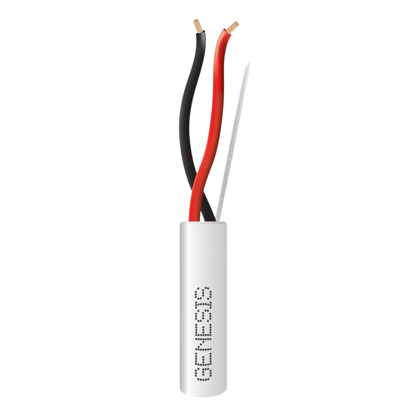 Bobina de 305 Metros (1000 Pies) de Cable 2 x 18 AWG / Riser / Blanco / Para Aplicaciones en Alarmas de Intrusión, Control de Acceso, Interfonos, TV Porteros, Automatización, Audio y Voceo.