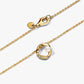 Collar Círculo en Pavé con Perla Cultivada - Baño de Oro 14k