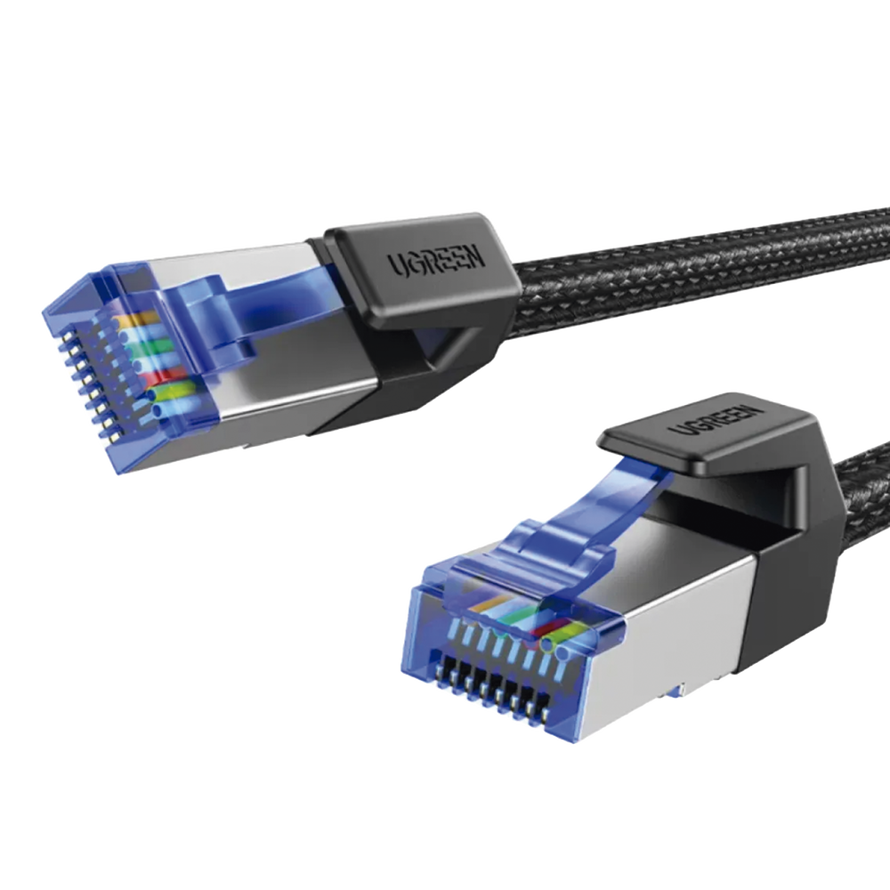 Cable Ethernet Cat8 CLASS F/FTP Redondo con Malla de Nylon 1 Metro (3.28 Pies)
