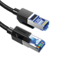 Cable Ethernet Cat8 CLASS F/FTP Redondo con Malla de Nylon 1 Metro (3.28 Pies)