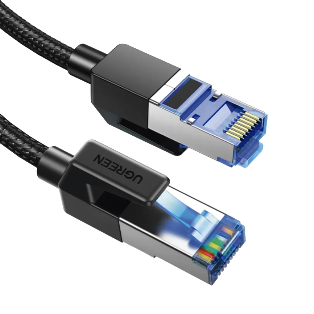 Cable Ethernet Cat8 CLASS F/FTP Redondo con Malla de Nylon 1 Metro (3.28 Pies)