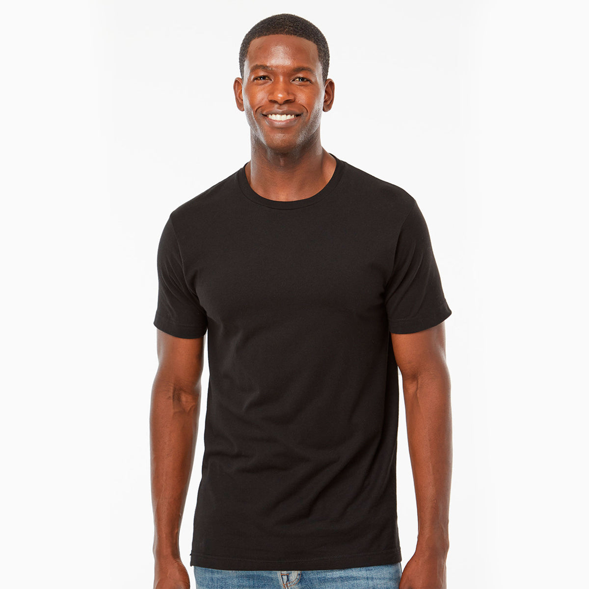 Playera negra personalizable, vista frontal