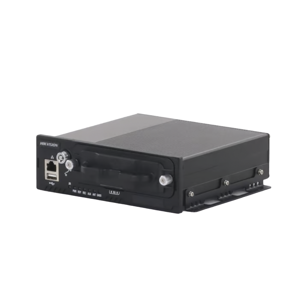 DVR Móvil 1080p (2 Megapixel) / 4 Canales TURBO / Sensor G / Compatible IA / Soporta 2 HDD / Alarmas I/O / Salida de Video / Incluye 1 SSD de 1 TB