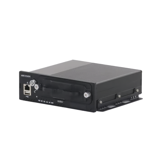 DVR Móvil 1080p (2 Megapixel) / 4 Canales TURBO / Sensor G / Compatible IA / Soporta 2 HDD / Alarmas I/O / Salida de Video / Incluye 1 SSD de 1 TB