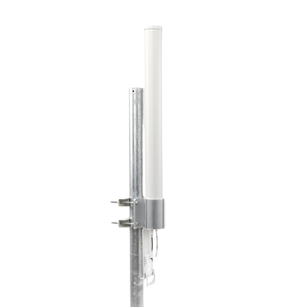 Antena omnidireccional, potente cobertura de 360°, doble polaridad MIMO 2x2, frecuencia 2 GHz (2.35-2.55 GHz) de 10 dBi