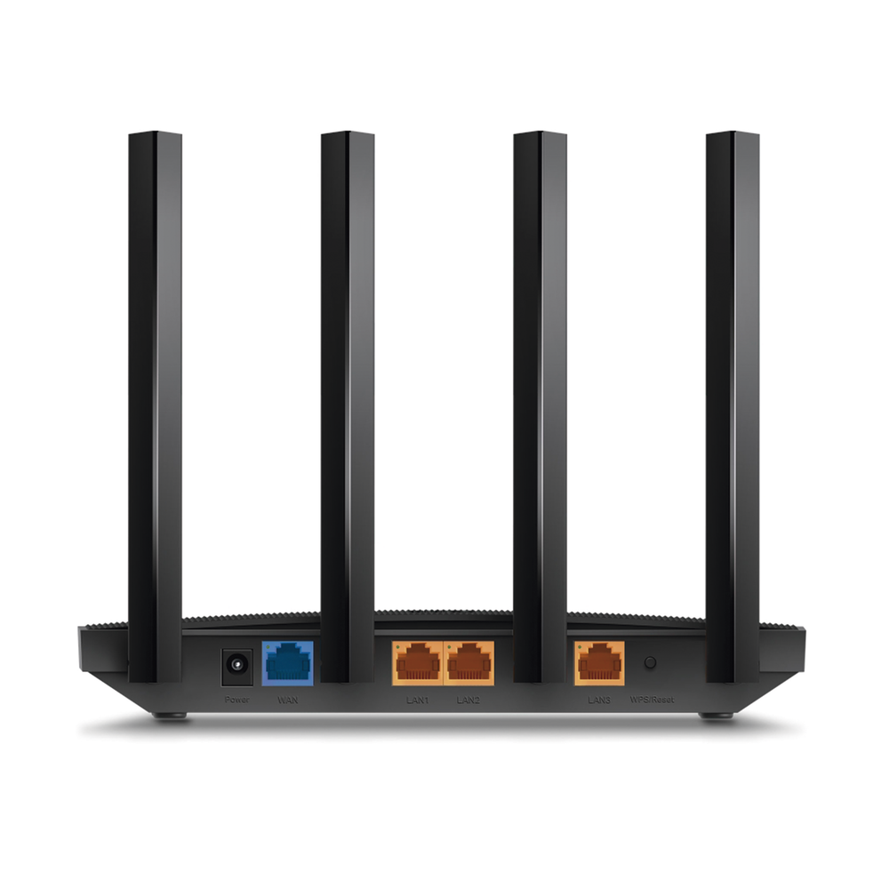 Router WiFi 6 AX 1500Mbps / MU-MIMO 2X2 y OFDMA / 1 Puerto WAN 10/100/1000 Mbps / 3 Puertos LAN 10/100/1000 Mbps / 4 Antenas / Conexión Inalámbrica OneMesh