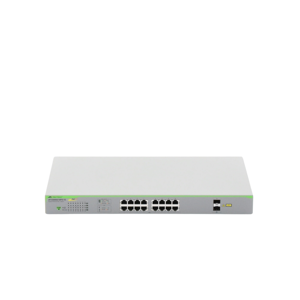 Switch PoE+ Gigabit WebSmart de 16 puertos 10/100/1000 Mbps (2 x Combo) + 2 puertos gigabit SFP (Combo), 185 W