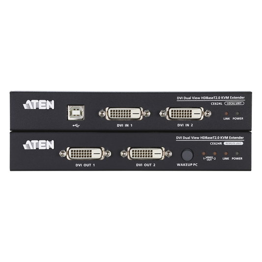 Extensor KVM | HDBaseT™ | 2.0 DVI dual display USB |  1920 x 1200 a 100m