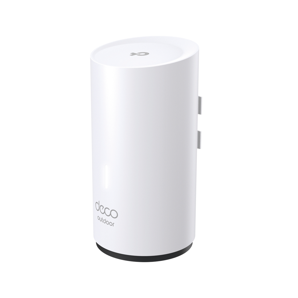 Router Inalámbrico MESH Exterior para Hogar / Doble Banda Wi-Fi 6 AX3000 Mbps / 2 Puerto Gigabit WAN/LAN / Puertos PoE 802.3 af/at Entrada / 2 Antenas Internas / Protección IP65 / Administración Mediante la App Deco (iOS, Android)