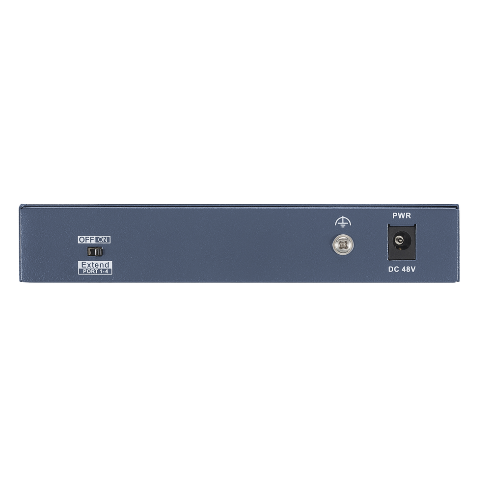 Switch PoE+ / No Administrable / 3 Puertos 10/100 Mbps 802.3 af/at (30 W) + 1 Puerto 10/100 Mbps Hi-PoE (60 W) / 2 Puertos 10/100 Mbps Uplink / Modo Extendido hasta 300 Metros / 60 W