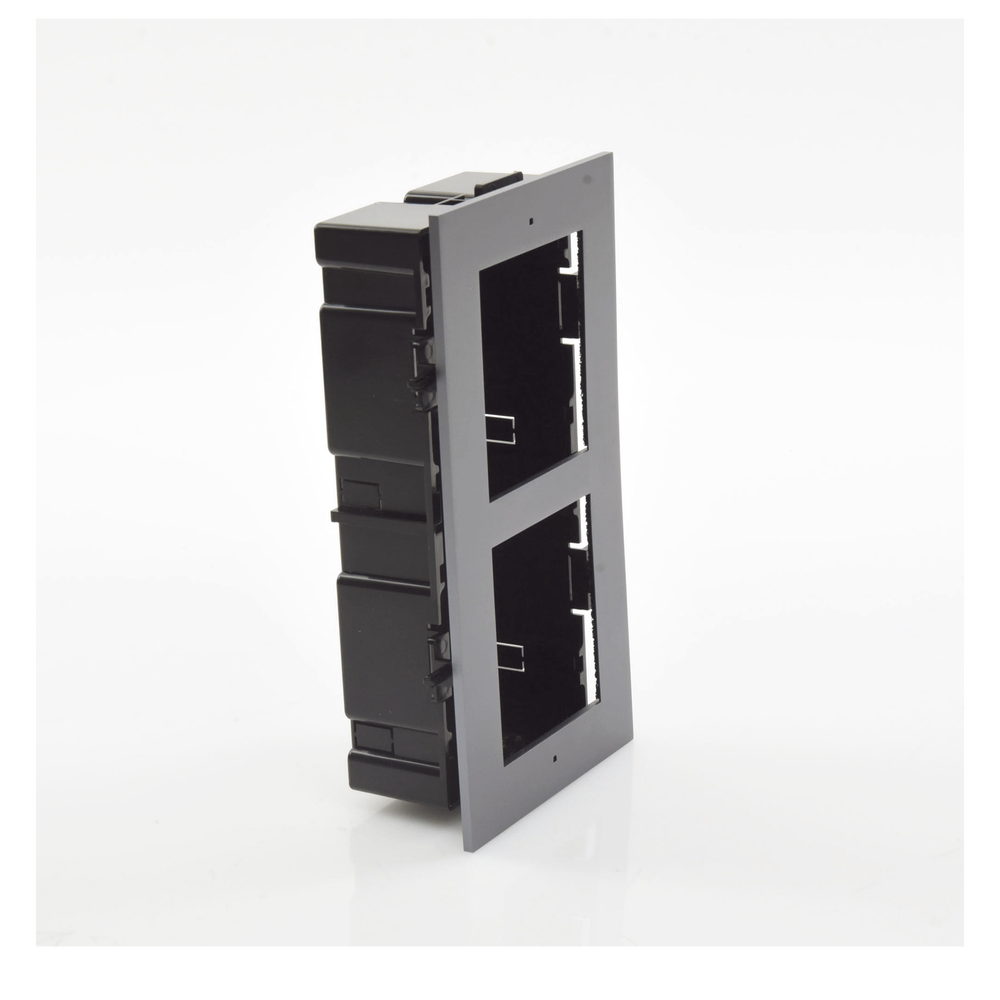 Base de 2 Espacios para EMPOTRAR Módulos de Videoporteros Hikvision