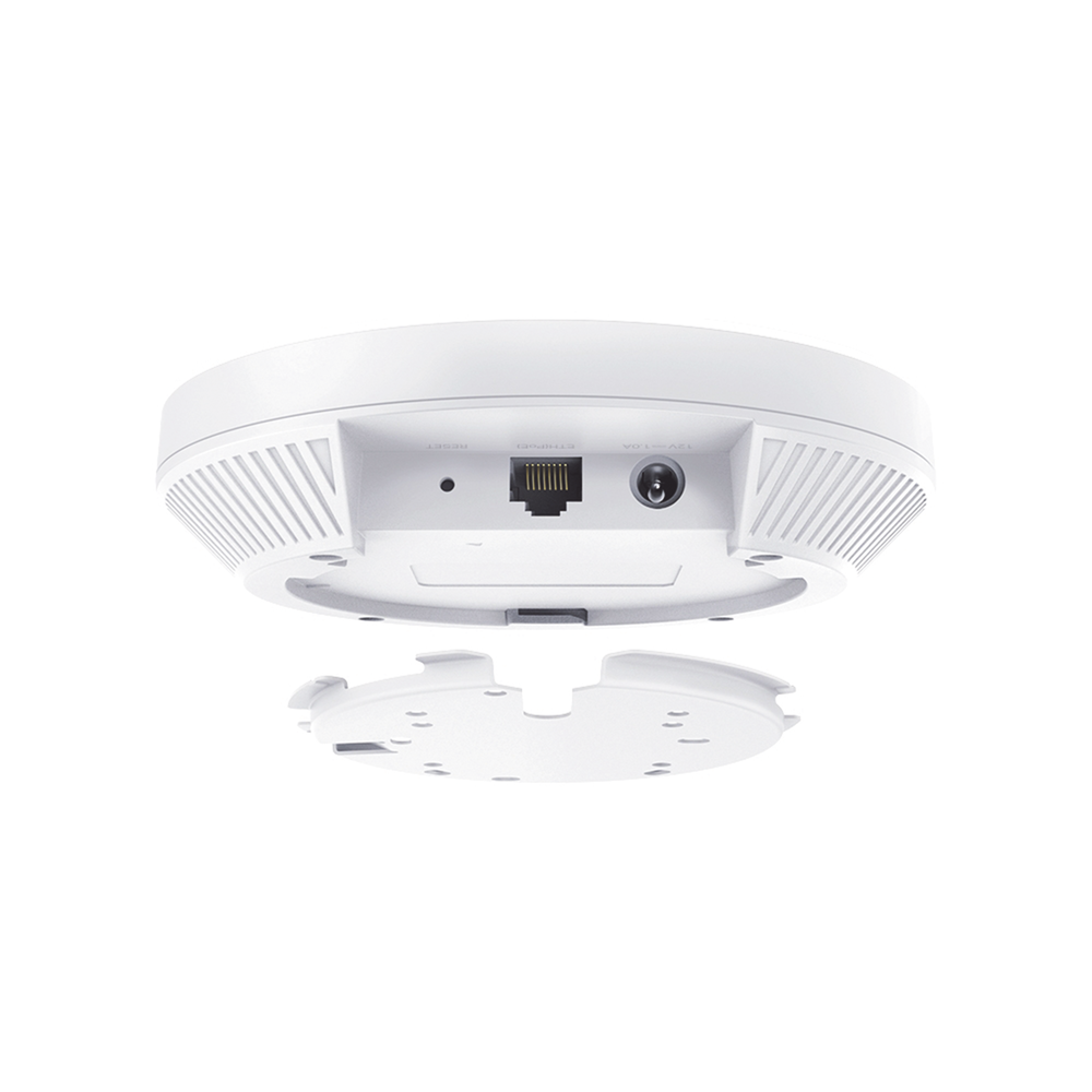 Punto de Acceso Omada / Wi-Fi 6 AX3000 MU-MIMO 4x4 / Mesh Omada / Alta Densidad de Usuarios / Configuración por Controlador o Stand-Alone / Para Montaje en Techo/pared / Alimentación PoE+