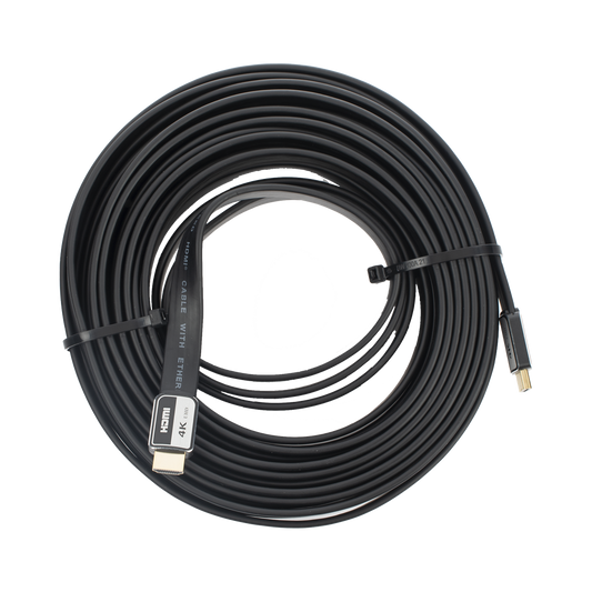 Cable HDMI de 10 Metros (32.81 Pies) | Alta Definición | Versión 2.0 | Alta Velocidad 18Gbps | 4K@60Hz | Conectores Chapados en Oro | Tipo Plano