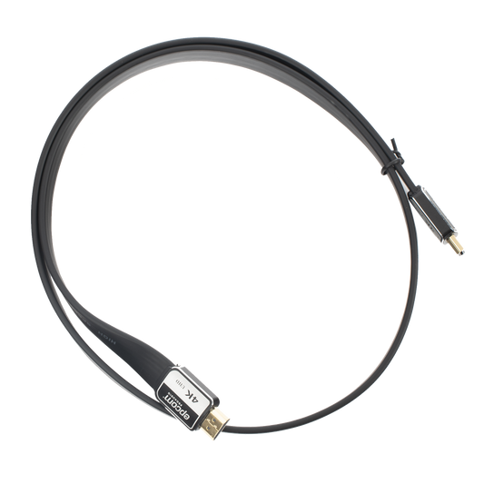 Cable HDMI de 1 Metro (3.28 Pies) | Alta Definición | Versión 2.0 | Alta Velocidad 18Gbps | 4K@60Hz | Conectores Chapados en Oro | Tipo Plano