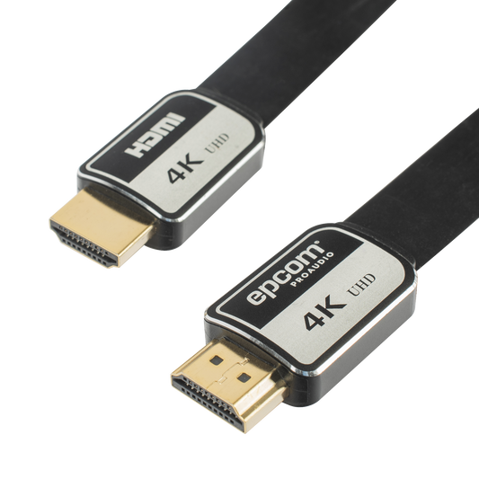 Cable HDMI de 1 Metro (3.28 Pies) | Alta Definición | Versión 2.0 | Alta Velocidad 18Gbps | 4K@60Hz | Conectores Chapados en Oro | Tipo Plano