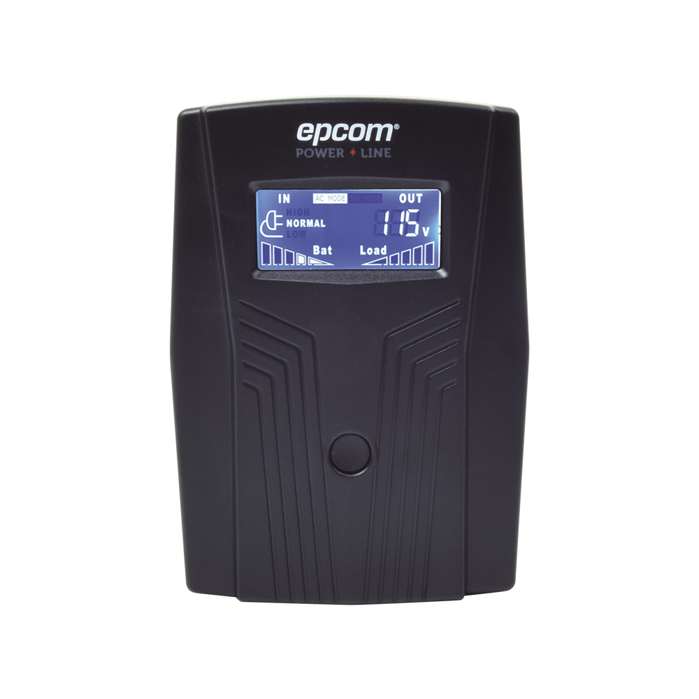 UPS de 600VA/360W / Topología Línea Interactiva / Entrada y Salida 120 Vca / Clavija NEMA 5-15P / 4 Tomas NEMA 5-15R