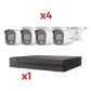 [Kit] DVR 4 Canales TurboHD + 1 Canal IP / 2 Megapixel (1080pLite) / AcuSense Lite / Audio por coaxitron / 1 Bahia de disco duro / 4 Cámaras 2 Megapixel tipo Bala / ColorVu Lite + Microfono Integrado