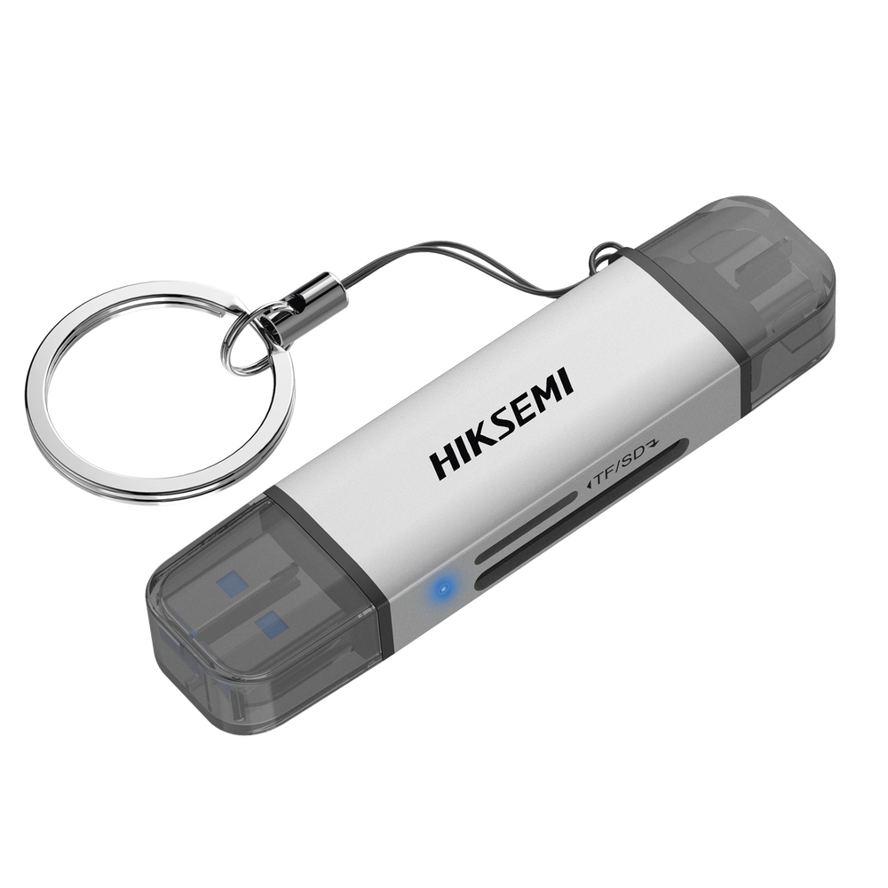Lector de Tarjetas 2 en 1 / Conector Dual USB-A y USB-C / Soporta SD y Micro SD / 5 Gbps / Aleación de Aluminio
