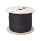 Carrete de 1 km de Fibra Óptica Aérea Mini Figura 8 G.657A2 Tipo Drop, Monomodo de 1 Hilo (Unifibra), Color Negro, Span 80