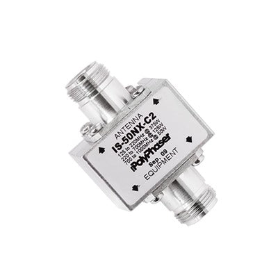 Protector Coaxial RF / 125-1000 MHz / 50 &Omega; / Conectores N Hembra / Ceja Lateral / 50 kA