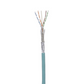 Bobina de Cable Blindado SF/UTP Categoría 6A, Uso Industrial con Resistencia al Aceite y Rayos UV, Multifilar 24/7 (Flexible), Color Azul Cerceta, Bobina de 305 Metros (1000 Pies)