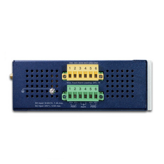 (LoRa) Gateway Industrial LoRaWAN con 5 puertos 10/100/1000T, Banda de 902 a 928 MHz,  Con 2 Entradas y Salidas Digitales