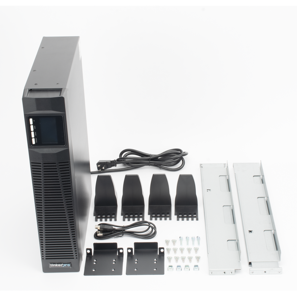 UPS de 1000VA/900W / Topología On-Line Doble Conversión / Entrada y Salida de 120 Vca / Clavija de Entrada NEMA 5-20P / Pantalla LCD Configurable / Formato Rack/Torre / 8 Salidas