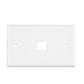 Placa de Pared de 1 Puerto, Keystone, Color Blanco