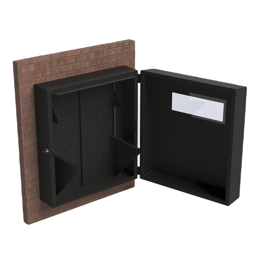 Gabinete de Pared con Rack Horizontal de 6 UR, con Ventanilla de Inspección, Se envía el Gabinete Armado.