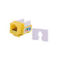 Módulo Jack Keystone Cat5e con Terminación 110 (Punchdown) para Faceplate - Color Amarillo