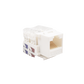 Módulo Jack Keystone Cat6 con Terminación 110 (Punchdown) para Faceplate - Color Blanco