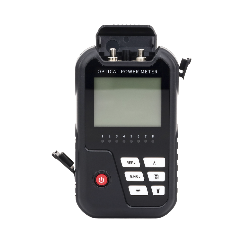 Medidor de Potencia Óptica (Mini Opm) / Rango de Medición -50dBm a 26dBm / Compatible con Fibra Óptica Multimodo y Monomodo / Soporta Conectores Sc, St y Fc / Incluye Función de Vfl 2 mW / Recargable
