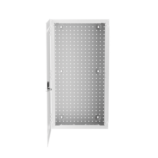 Gabinete Multipropósito de Montaje en Pared, de 28 in de Altura, Con Puerta Reversible, Fabricado en Acero, Color Blanco