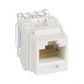 Conector Jack Estilo 110 (de Impacto), Tipo Keystone, Categoría 6, de 8 Posiciones y 8 Cables, Color Blanco Mate