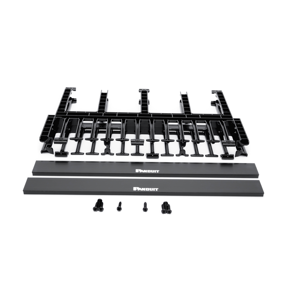 Organizador de Cables Horizontal NetManager de Alta Densidad, Doble (Frontal y Posterior), Para Rack de 19in, 1UR, Color Negro