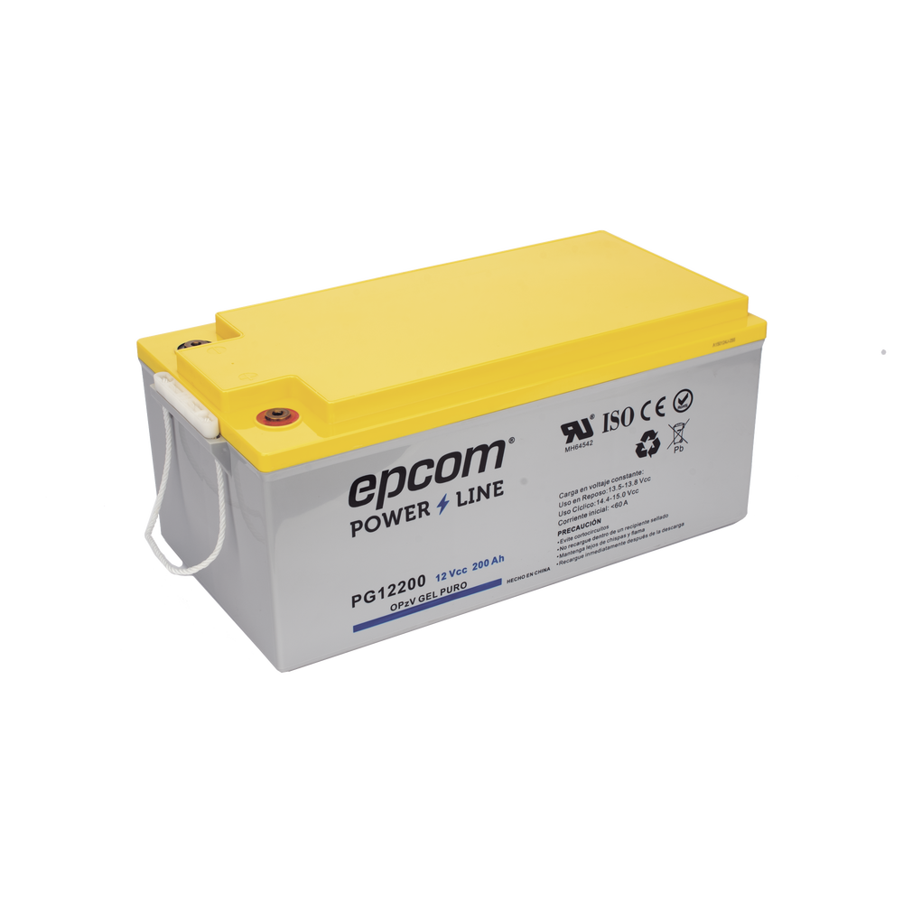 Batería de GEL PURO OPzV / 12 V @ 200 Ah / Ciclo profundo / Uso en Aplicaciones Fotovoltaicas y de Respald