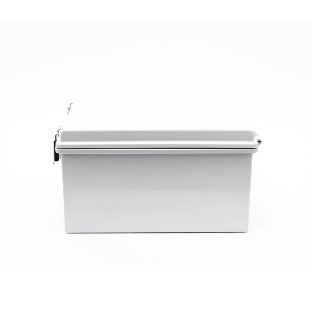 Gabinete de Plástico ABS, Uso en Intemperie ip66 (300 x 300 x 180 mm) Cierre por Broche Inoxidable y Permite Cerrado con Candado y Llave (Perno 5mm) No Incluido