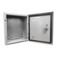 Gabinete de Acero IP66 Uso en Intemperie (300 x 400 x 200 mm) con Placa Trasera Interior de Metal y Compuerta Inferior Atornillable (Incluye Chapa y Llave T).