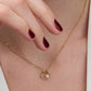 Collar Círculo en Pavé con Perla Cultivada - Baño de Oro 14k
