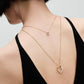 Collar Círculo en Pavé con Perla Cultivada - Baño de Oro 14k