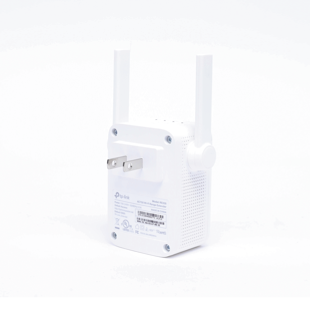 Repetidor / Extensor de Cobertura WiFi AC, 750 Mbps, doble banda 2.4 GHz y 5 GHz, con 1 puerto 10/100 Mbps con 2 antenas externas