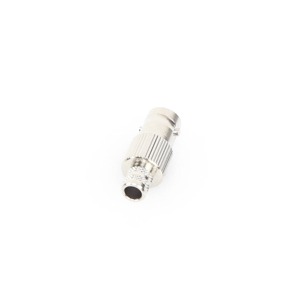 Conector BNC Hembra de 75 Ohm, Anillo Plegable para Cable RG-6/U, Níquel/ Oro/ Teflón.