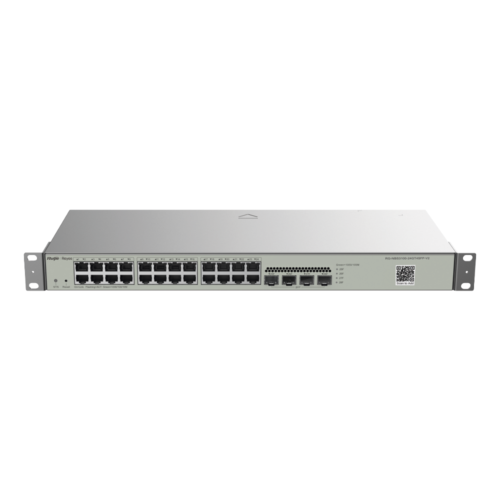 Switch Administrable L2, 24 Puertos Eth 1G, 4 puertos SFP 1G, Administración Remota en la Nube.